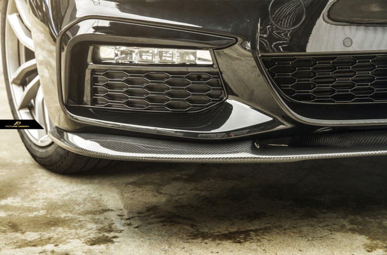 FUTURE DESIGN - BMW 5 SERIES G30 PRE LCI CARBON FIBRE FRONT LIP ( 3D STYLE )