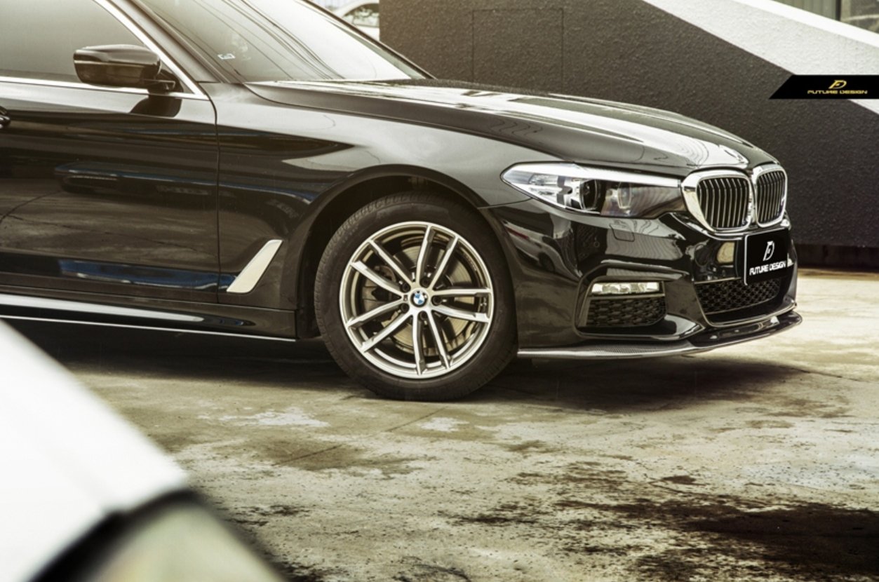 FUTURE DESIGN - BMW 5 SERIES G30 PRE LCI CARBON FIBRE FRONT LIP ( 3D STYLE )