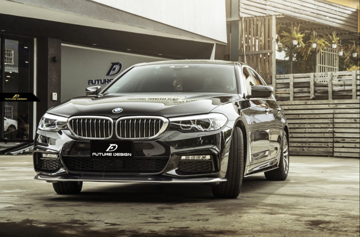 FUTURE DESIGN - BMW 5 SERIES G30 PRE LCI CARBON FIBRE FRONT LIP ( 3D STYLE )