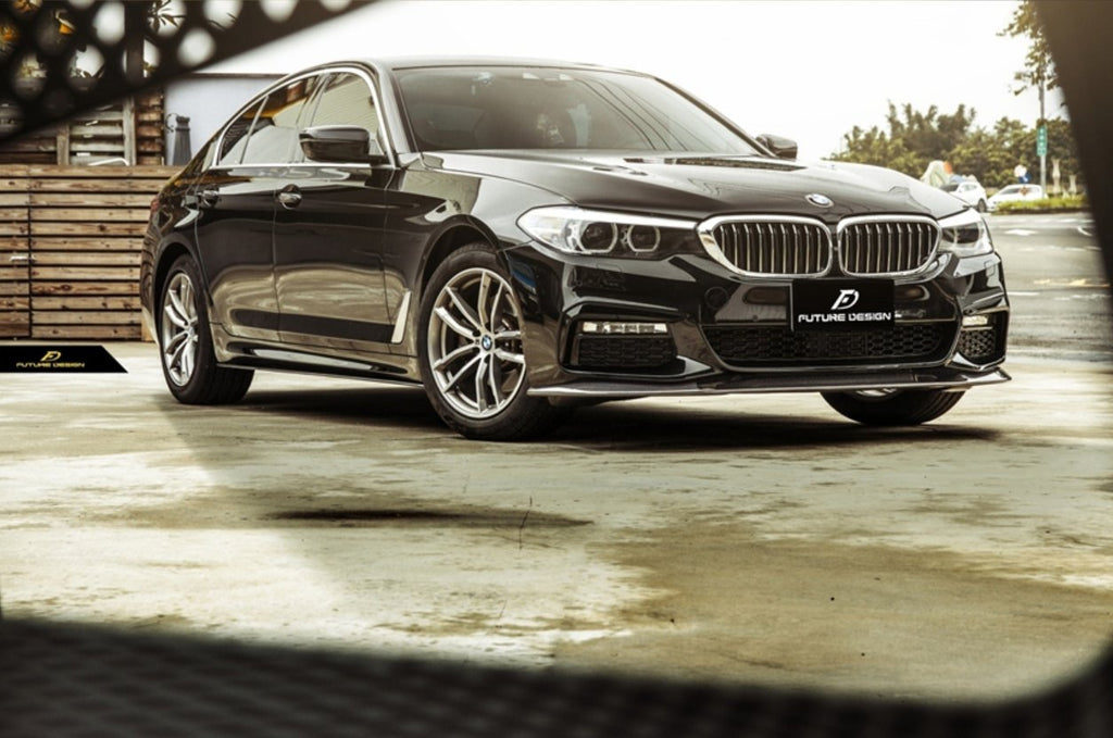 FUTURE DESIGN - BMW 5 SERIES G30 PRE LCI CARBON FIBRE FRONT LIP ( 3D STYLE )