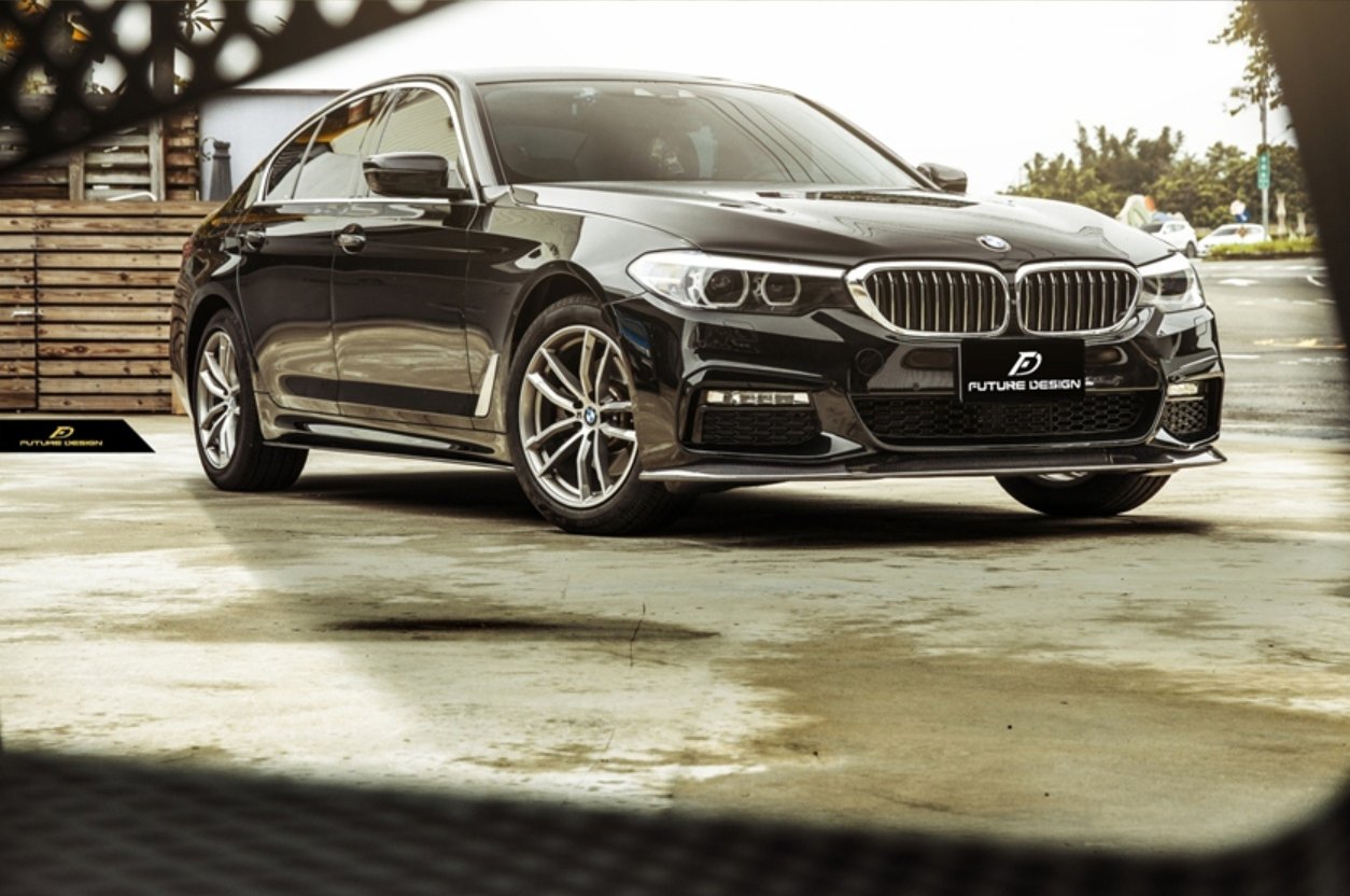 FUTURE DESIGN - BMW 5 SERIES G30 PRE LCI CARBON FIBRE FRONT LIP ( 3D STYLE )