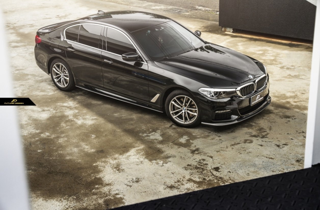 FUTURE DESIGN - BMW 5 SERIES G30 PRE LCI CARBON FIBRE FRONT LIP ( 3D STYLE )