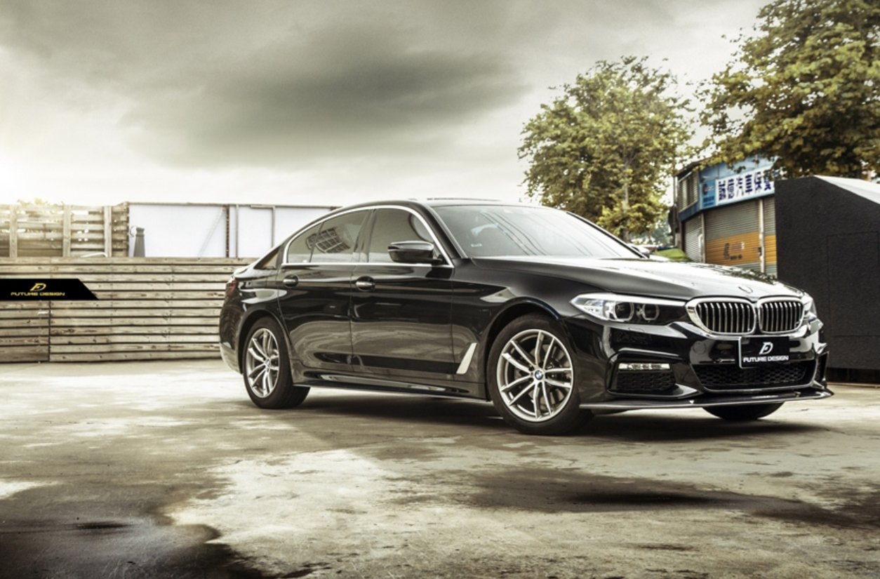 FUTURE DESIGN - BMW 5 SERIES G30 PRE LCI CARBON FIBRE FRONT LIP ( 3D STYLE )