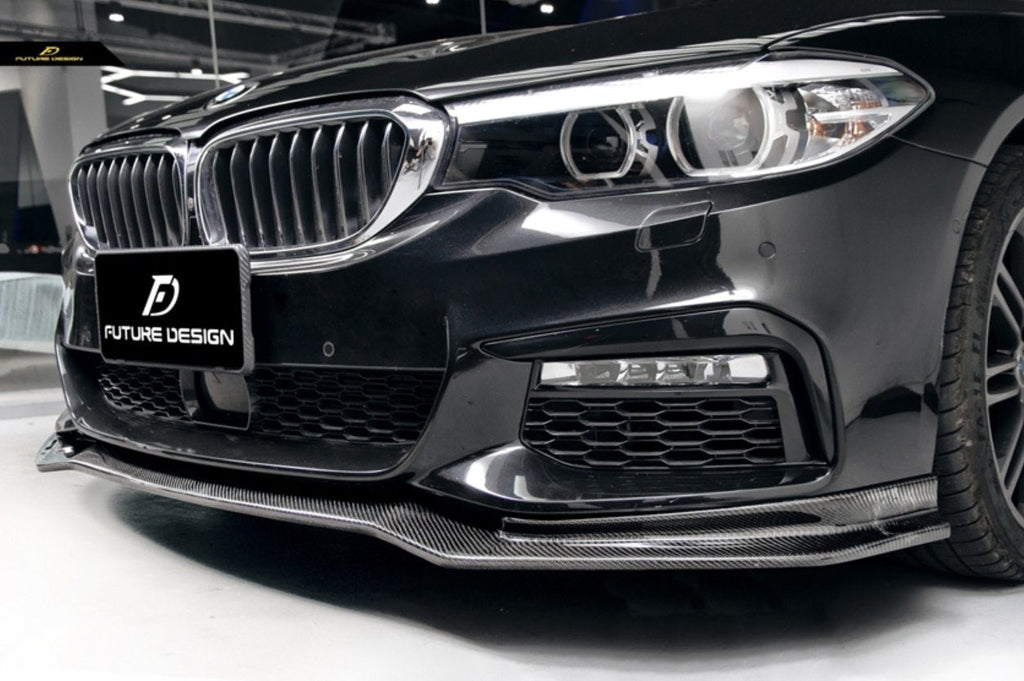 FUTURE DESIGN - BMW 5 SERIES G30 PRE LCI CARBON FIBRE FRONT LIP ( CC STYLE )