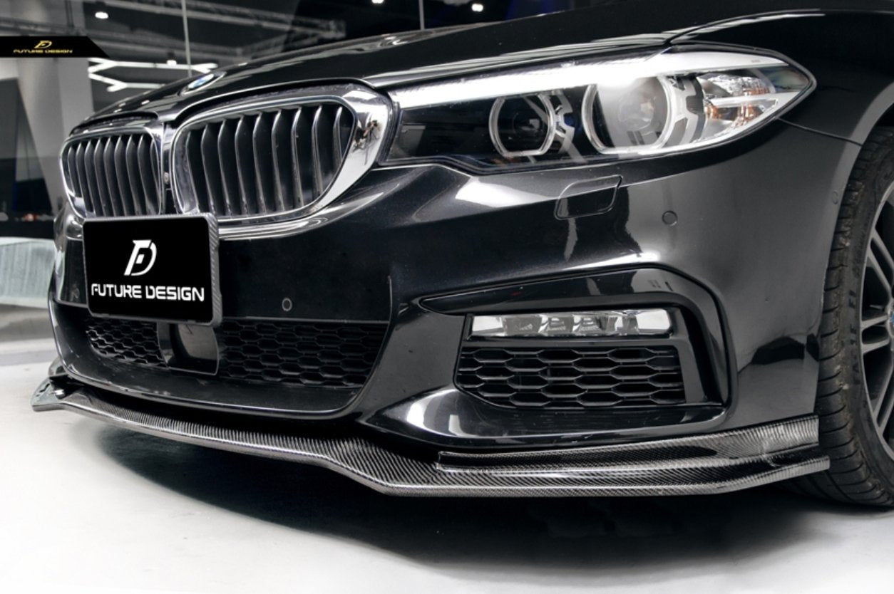 FUTURE DESIGN - BMW 5 SERIES G30 PRE LCI CARBON FIBRE FRONT LIP ( CC STYLE )
