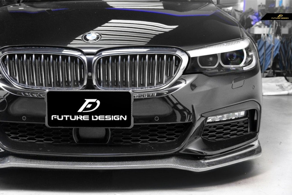 FUTURE DESIGN - BMW 5 SERIES G30 PRE LCI CARBON FIBRE FRONT LIP ( CC STYLE )