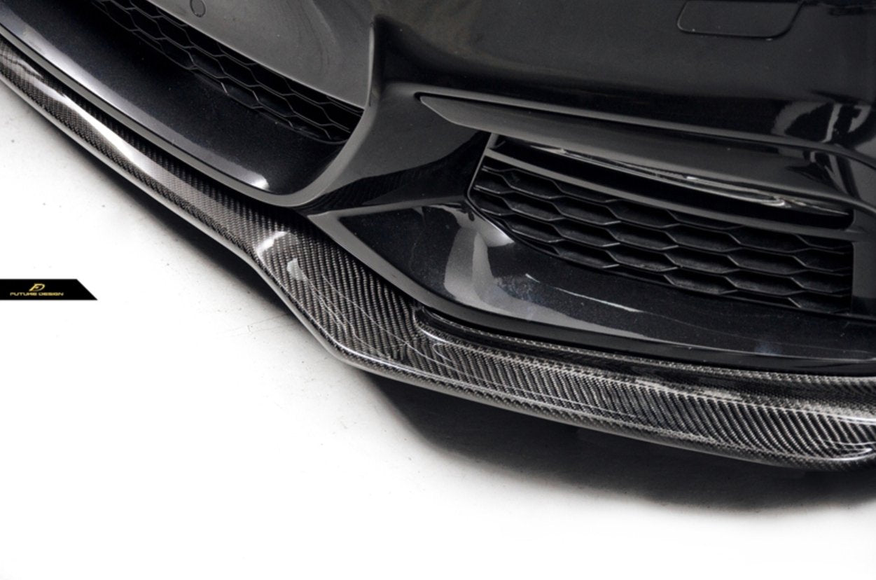 FUTURE DESIGN - BMW 5 SERIES G30 PRE LCI CARBON FIBRE FRONT LIP ( CC STYLE )