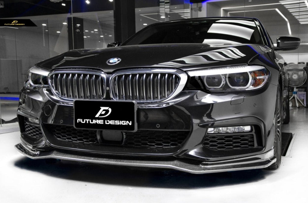 FUTURE DESIGN - BMW 5 SERIES G30 PRE LCI CARBON FIBRE FRONT LIP ( CC STYLE )
