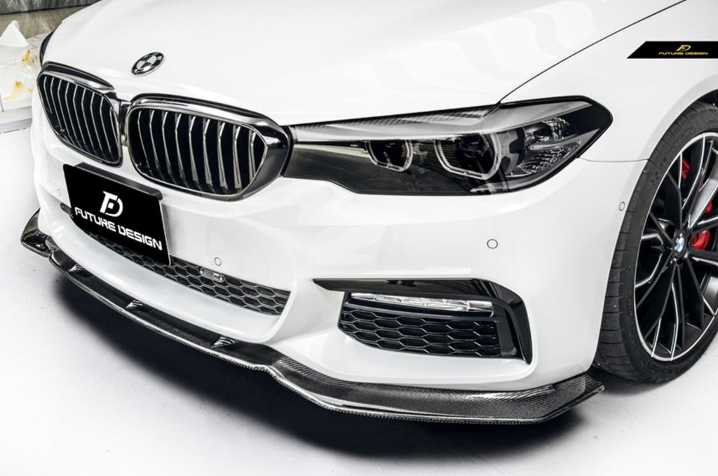 FUTURE DESIGN - BMW 5 SERIES G30 PRE LCI CARBON FIBRE FRONT LIP ( FD STYLE )