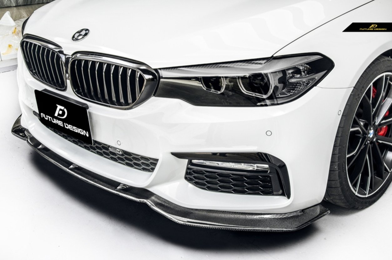 FUTURE DESIGN - BMW 5 SERIES G30 PRE LCI CARBON FIBRE FRONT LIP ( FD STYLE )