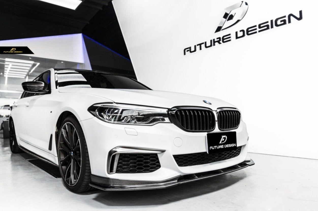 FUTURE DESIGN - BMW 5 SERIES G30 PRE LCI CARBON FIBRE FRONT LIP ( GT STYLE )