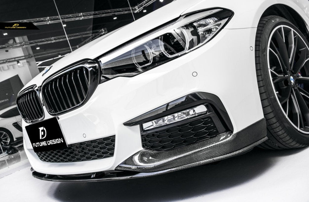 FUTURE DESIGN - BMW 5 SERIES G30 PRE LCI CARBON FIBRE FRONT LIP ( MP STYLE )