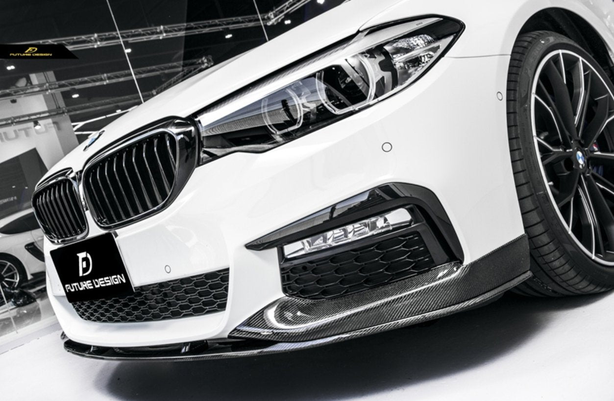 FUTURE DESIGN - BMW 5 SERIES G30 PRE LCI CARBON FIBRE FRONT LIP ( MP STYLE )