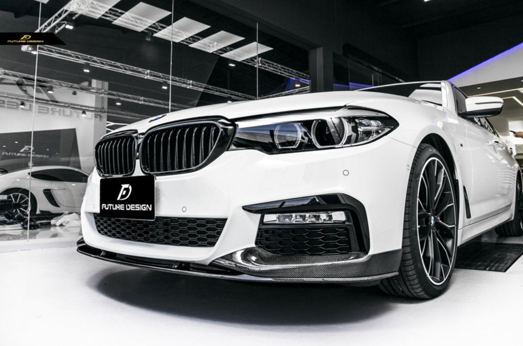 FUTURE DESIGN - BMW 5 SERIES G30 PRE LCI CARBON FIBRE FRONT LIP ( MP STYLE )