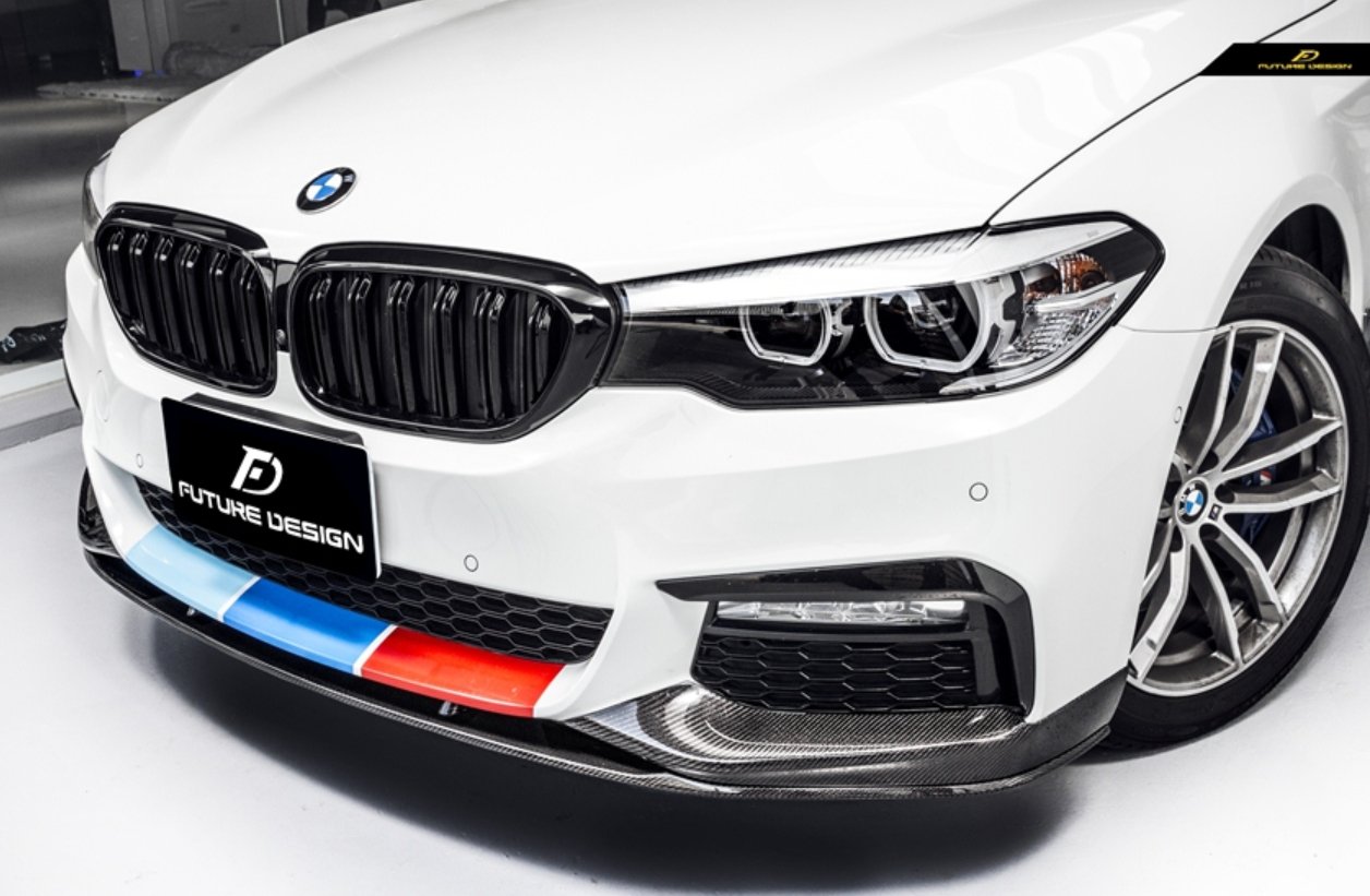 FUTURE DESIGN - BMW 5 SERIES G30 PRE LCI CARBON FIBRE FRONT LIP ( MP STYLE )