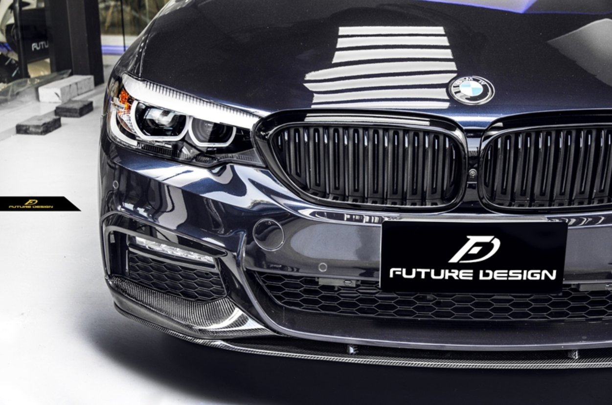 FUTURE DESIGN - BMW 5 SERIES G30 PRE LCI CARBON FIBRE FRONT LIP ( MP STYLE )