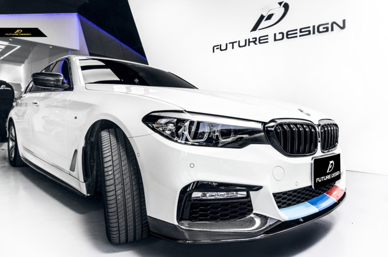 FUTURE DESIGN - BMW 5 SERIES G30 PRE LCI CARBON FIBRE FRONT LIP ( MP STYLE )