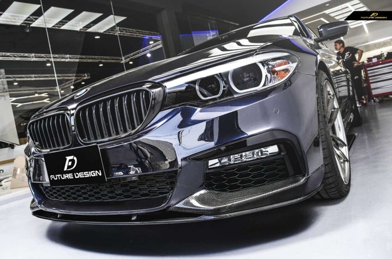FUTURE DESIGN - BMW 5 SERIES G30 PRE LCI CARBON FIBRE FRONT LIP ( MP STYLE )