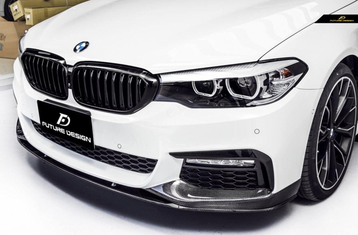 FUTURE DESIGN - BMW 5 SERIES G30 PRE LCI CARBON FIBRE FRONT LIP ( MP STYLE )