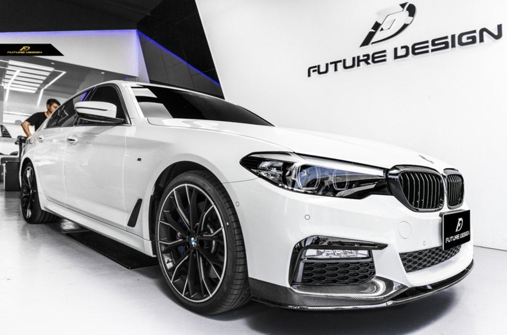 FUTURE DESIGN - BMW 5 SERIES G30 PRE LCI CARBON FIBRE FRONT LIP ( MP STYLE )