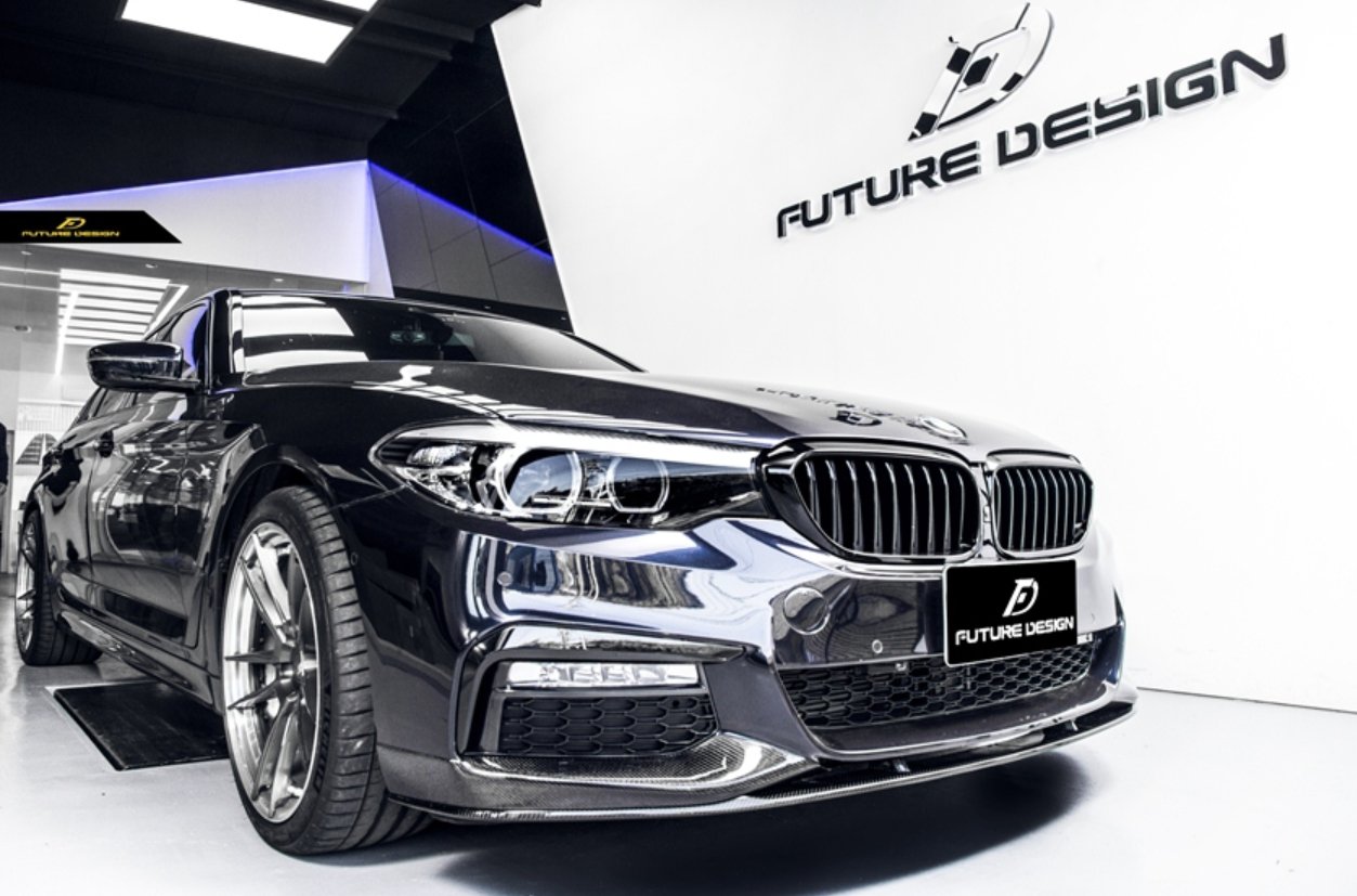 FUTURE DESIGN - BMW 5 SERIES G30 PRE LCI CARBON FIBRE FRONT LIP ( MP STYLE )