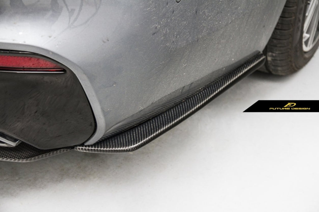 FUTURE DESIGN - BMW 5 SERIES G30 PRE LCI CARBON FIBRE REAR BUMPER SIDE SKIRT ( FD STYLE )