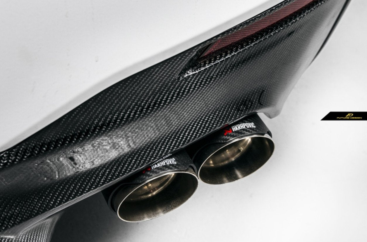 FUTURE DESIGN - BMW 5 SERIES G30 PRE LCI CARBON FIBRE REAR DIFFUSER  ( FD STYLE )