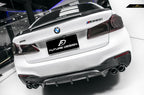 FUTURE DESIGN - BMW 5 SERIES G30 PRE LCI CARBON FIBRE REAR DIFFUSER  ( FD STYLE )