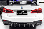 FUTURE DESIGN - BMW 5 SERIES G30 PRE LCI CARBON FIBRE REAR DIFFUSER  ( GT STYLE )