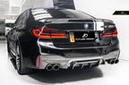 FUTURE DESIGN - BMW 5 SERIES G30 PRE LCI CARBON FIBRE REAR DIFFUSER   ( M5 STYLE )