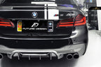 FUTURE DESIGN - BMW 5 SERIES G30 PRE LCI CARBON FIBRE REAR DIFFUSER   ( M5 STYLE )