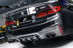 FUTURE DESIGN - BMW 5 SERIES G30 PRE LCI CARBON FIBRE REAR DIFFUSER   ( M5 STYLE )