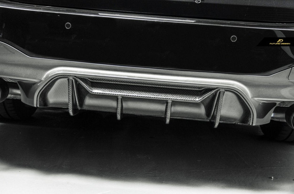 FUTURE DESIGN - BMW 5 SERIES G30 PRE LCI CARBON FIBRE REAR DIFFUSER   ( M5 STYLE )