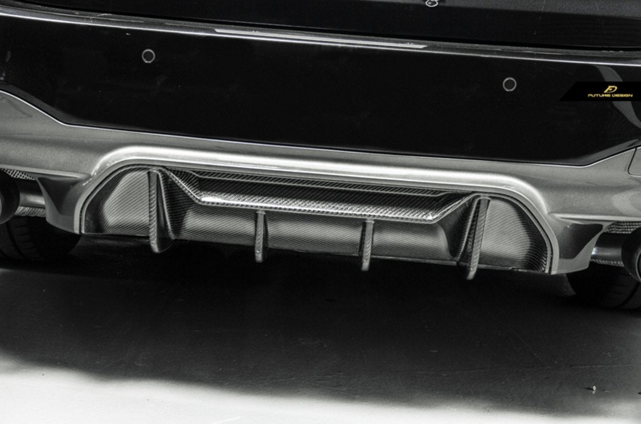 FUTURE DESIGN - BMW 5 SERIES G30 PRE LCI CARBON FIBRE REAR DIFFUSER   ( M5 STYLE )