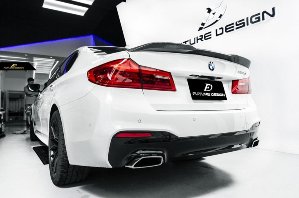 FUTURE DESIGN - BMW 5 SERIES G30 PRE LCI CARBON FIBRE REAR SPOILER  ( CS STYLE )