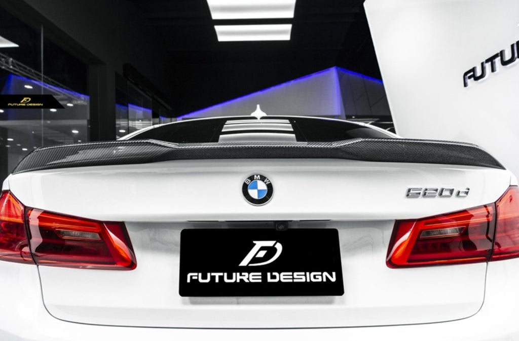 FUTURE DESIGN - BMW 5 SERIES G30 PRE LCI CARBON FIBRE REAR SPOILER  ( CS STYLE )