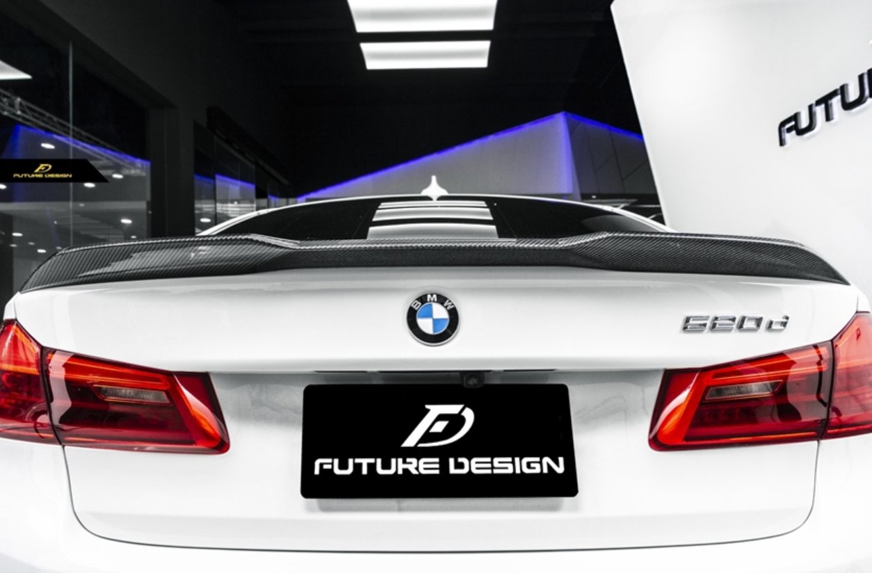 FUTURE DESIGN - BMW 5 SERIES G30 PRE LCI CARBON FIBRE REAR SPOILER  ( CS STYLE )