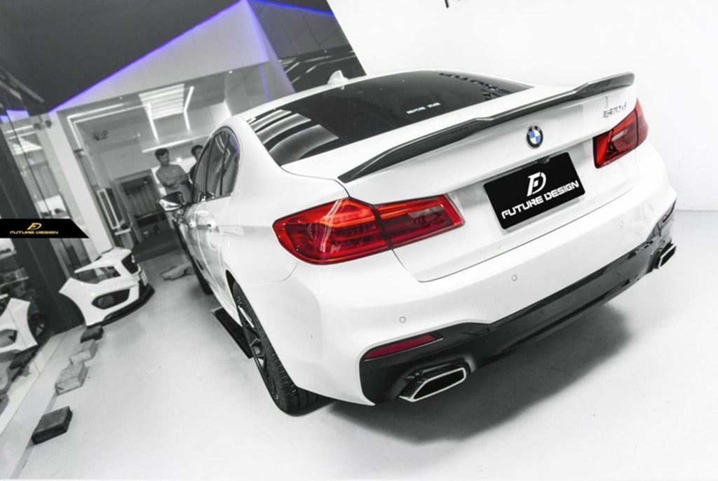 FUTURE DESIGN - BMW 5 SERIES G30 PRE LCI CARBON FIBRE REAR SPOILER  ( CS STYLE )
