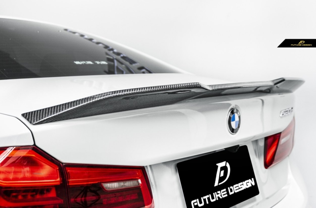 FUTURE DESIGN - BMW 5 SERIES G30 PRE LCI CARBON FIBRE REAR SPOILER  ( CS STYLE )
