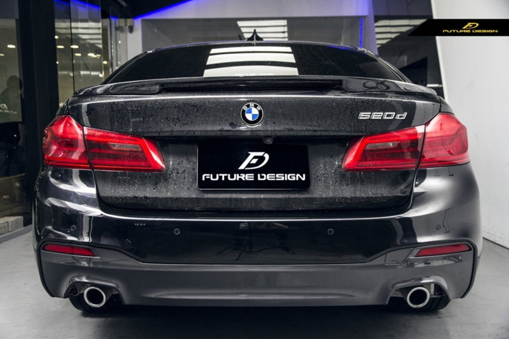FUTURE DESIGN - BMW 5 SERIES G30 PRE LCI / M5 F90  CARBON FIBRE REAR SPOILER ( MP STYLE )