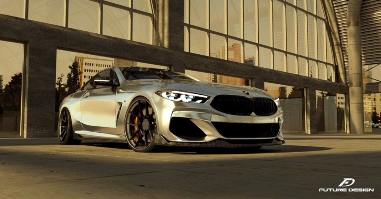 FUTURE DESIGN- BMW 8 SERIES G14 G15 G16 CARBON FIBRE FRONT LIP