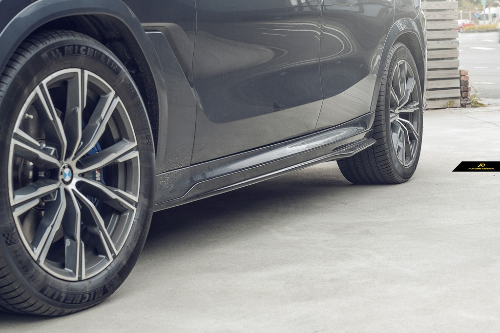 FUTURE DESIGN - BMW G06 X6 CARBON FIBRE SIDE SKIRTS