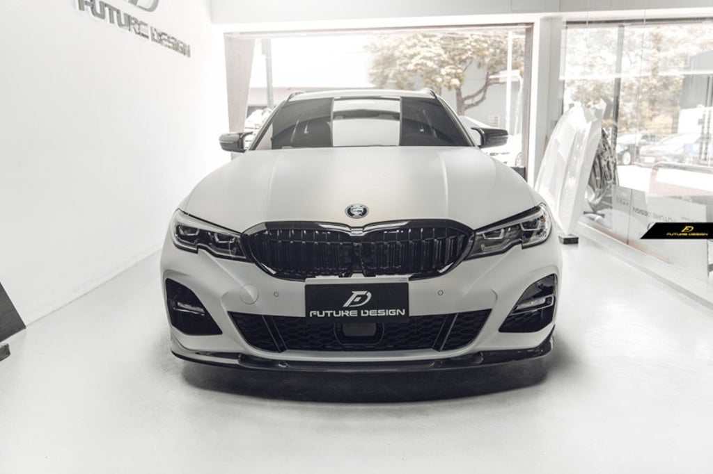 FUTURE DESIGN - BMW G20 3 SERIES CARBON FIBRE FRONT LIP 3D STYLE