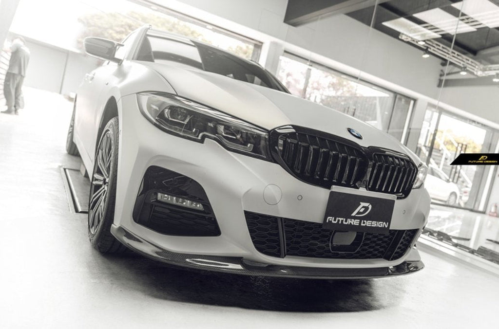 FUTURE DESIGN - BMW G20 3 SERIES CARBON FIBRE FRONT LIP 3D STYLE