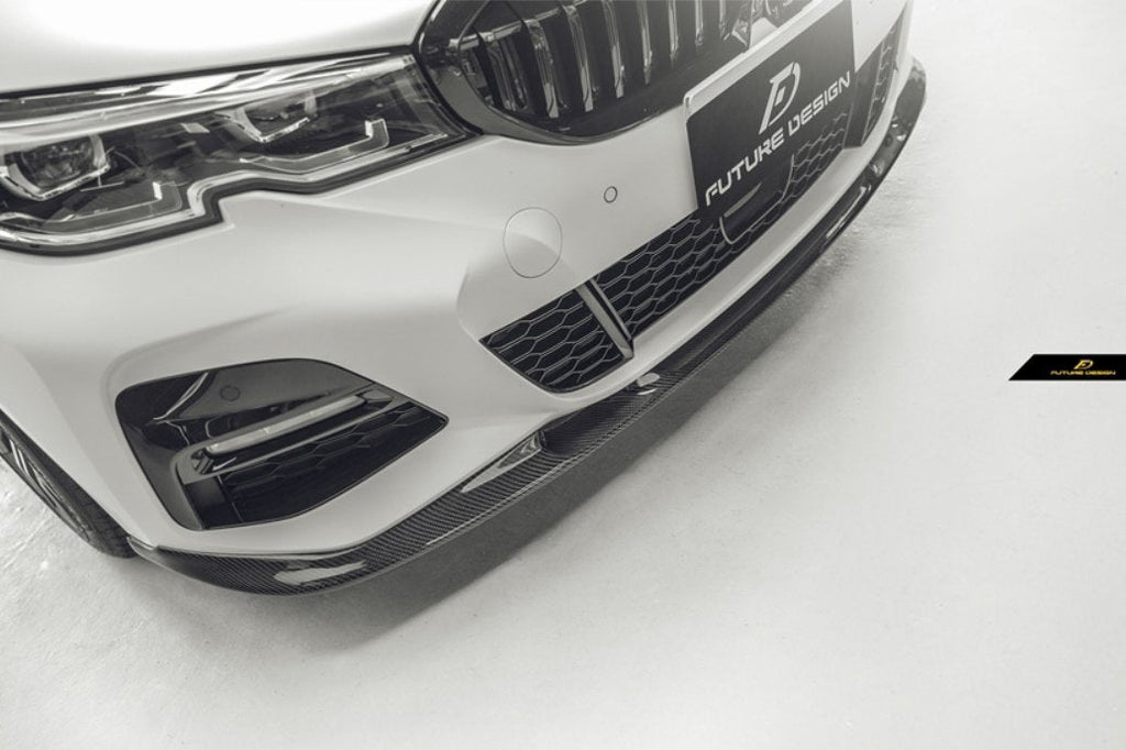 FUTURE DESIGN - BMW G20 3 SERIES CARBON FIBRE FRONT LIP 3D STYLE