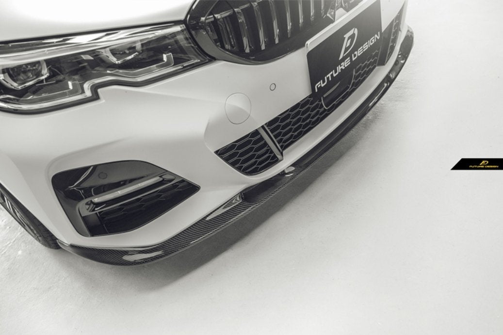 FUTURE DESIGN - BMW G20 3 SERIES CARBON FIBRE FRONT LIP 3D STYLE