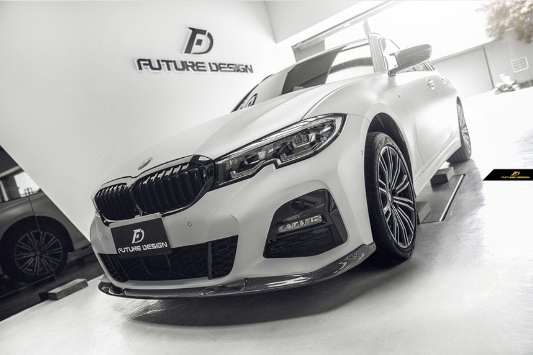 FUTURE DESIGN - BMW G20 3 SERIES CARBON FIBRE FRONT LIP 3D STYLE
