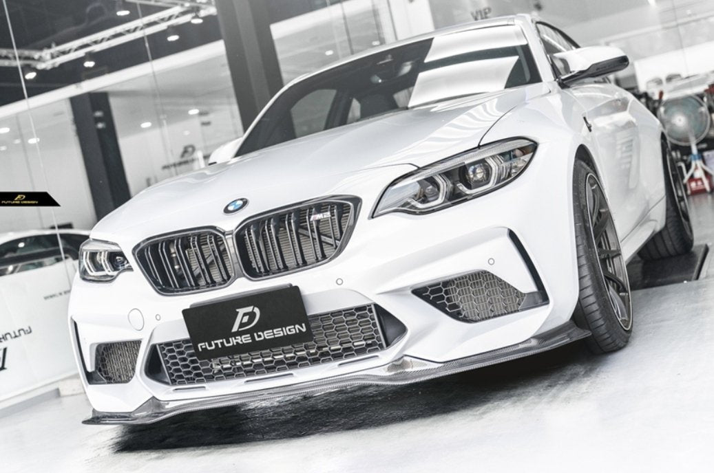 FUTURE DESIGN - BMW M2C F87 DRY CARBON FIBRE FRONT LIP V2