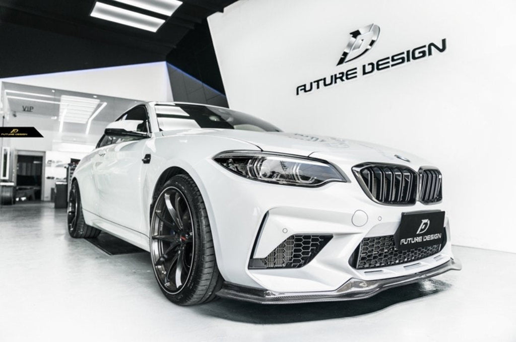 FUTURE DESIGN - BMW M2C F87 DRY CARBON FIBRE FRONT LIP V2