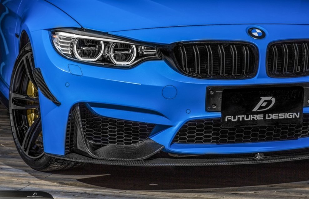 FUTURE DESIGN - BMW M3 F80 / M4 F82 F83 CARBON FIBRE FRONT CANARDS
